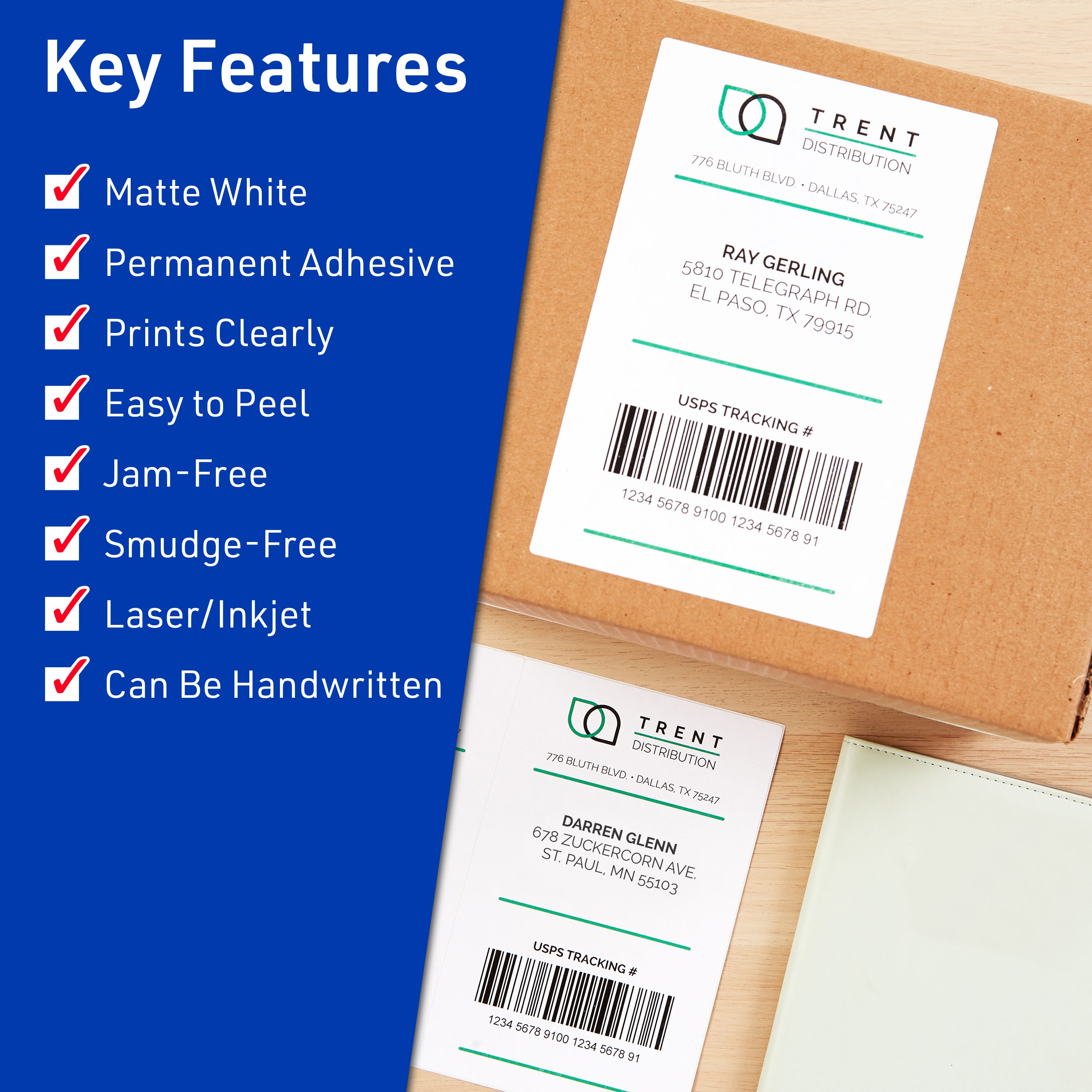 Full Sheet Shipping Labels, 8-1/2